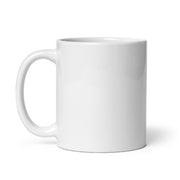 White Glossy Mug – Ceramic Coffee Cup with Bold Printed Design
